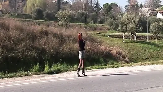 Tätowierte MILF für auto-blowjob und bett-hämmern abgeholt