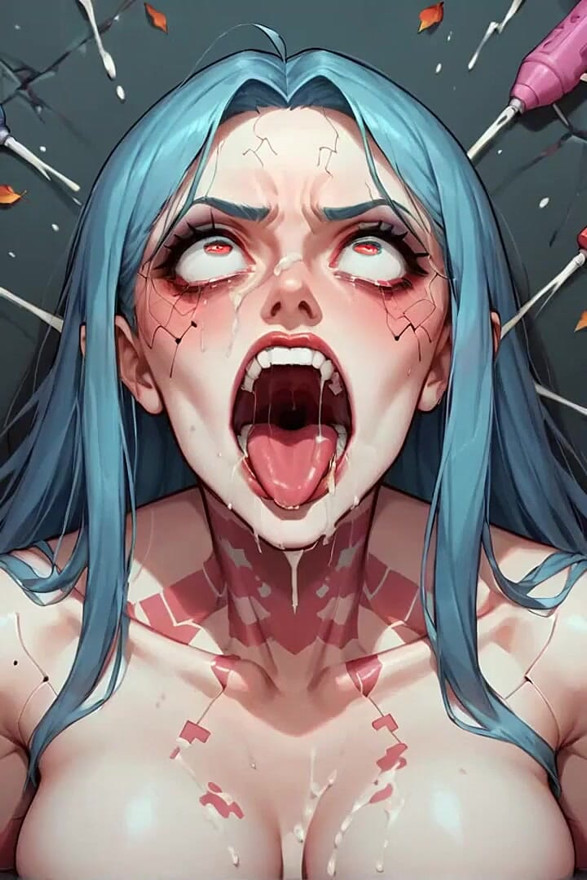 Autumn Drip & Slick Surrender Blue-haired 's Mind Break