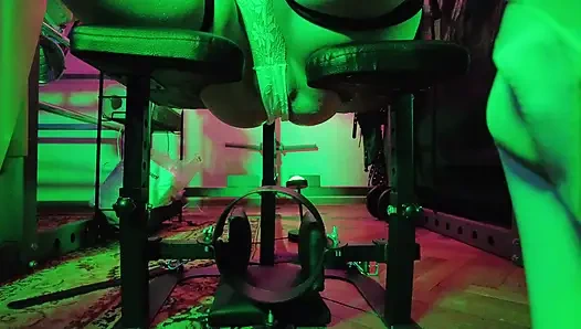 Dominatrix Eva Latex Solo Facesitting Femdom Panties Big Ass MILF BDSM Fetish Hot Heels Gonzo White Pvc Dress