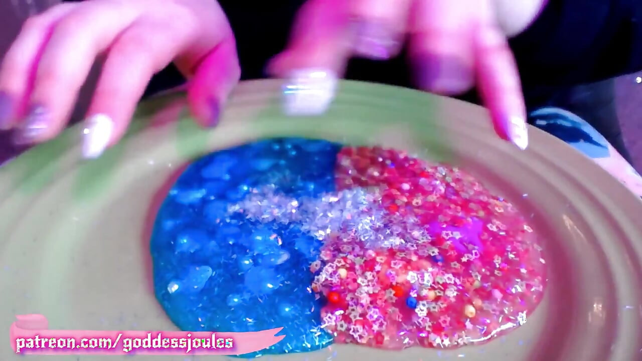 Giantess Nail Tapping Asmr Glitter Slime