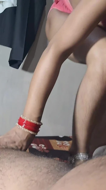 Captivating moment from "Desi wife Suck Big Fat Dick till Cum In Her Mouth"