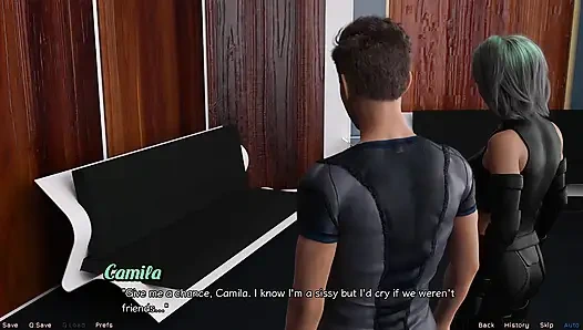 Закованная в космосе - стриптизерская милфа светит своими большими сиськами