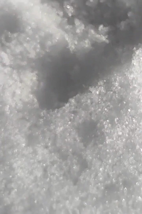 Close up Cum to the Snow and Showing Cum in the Snow