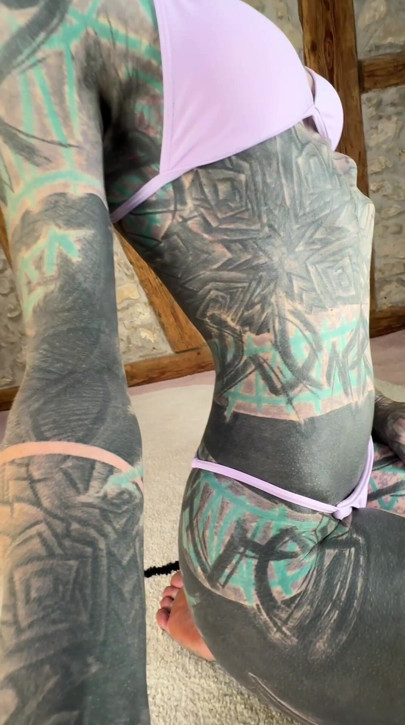 Do you like my inked body? Follow me now for more!