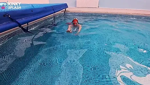 Underwater Submission Ball Gag & Blindfolded Prey