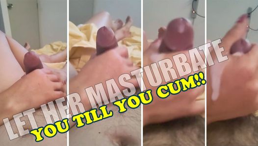 Deixe minha namorada te masturbar até você ejacular. (POV)