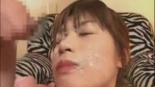 Hot Asian Facial Cumshot by Two Guys