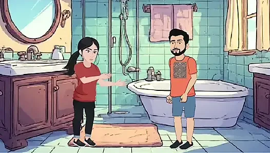 Banyoda sert çift seks duşta ateşli sert seks