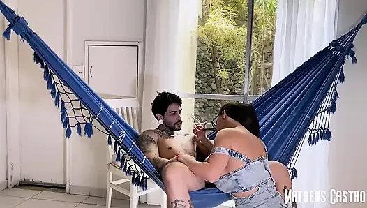 Amateur Sex with the Brazilian Woman with Huge Breasts