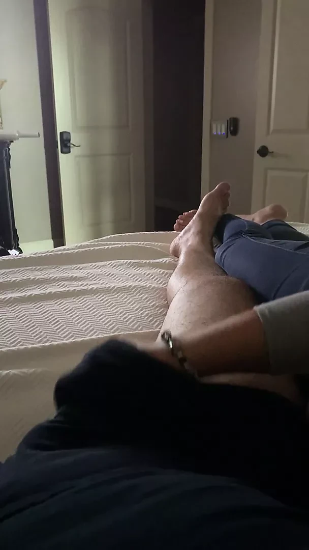 My GF reach up my underwear to jerk me while I watch a movie