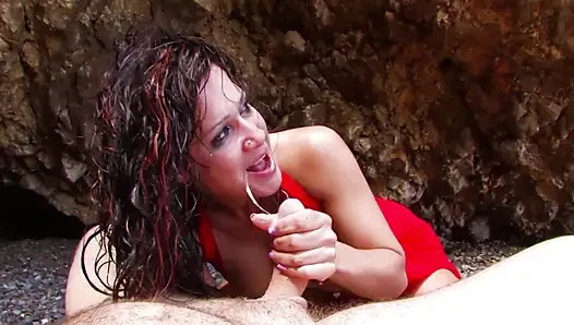 Doppelte penetration dreier am strand