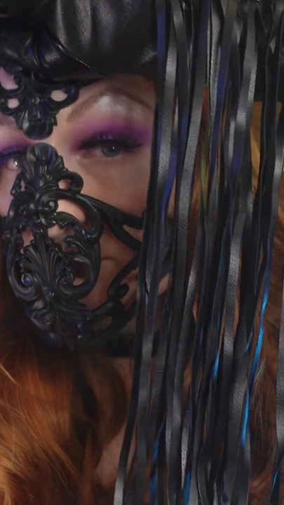 Gloves and mask, leather and latex, sexy SFW video - ASMR sounding (Arya Grander)