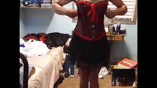 corset and skirt