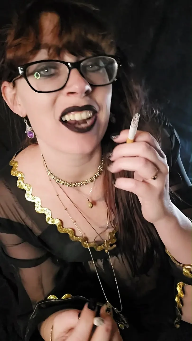 Smoking Witch Loves Cigarettes