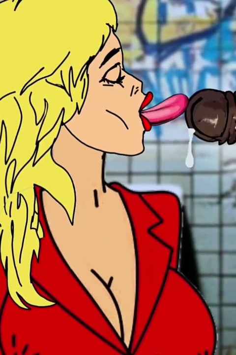 Biała żona ssie wielki czarny kutas w brudnej publicznej toalecie. Żona Sex oralny BBC Glory Hole