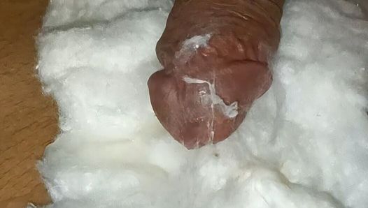 Masturbare în bumbac și având spermă