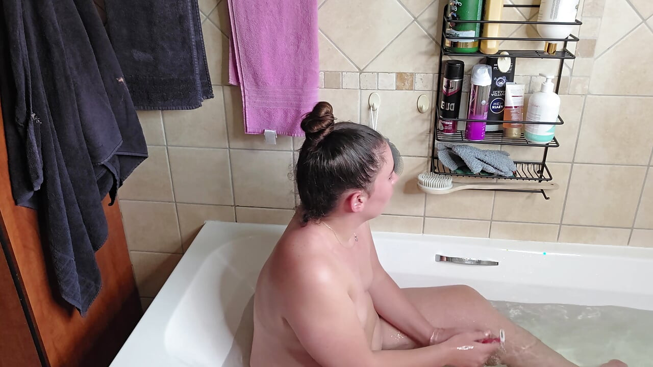 Shaving My Hairy Body While Sitting on the Edge of the Bathtub
