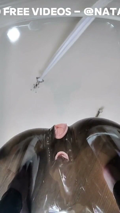 CreamPie Latex Condomsuit Messy Cum | Clip 1