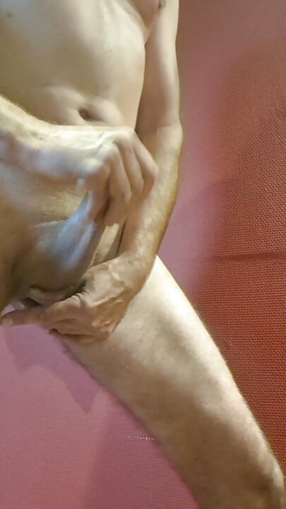 Jerking my cock in the bathroom