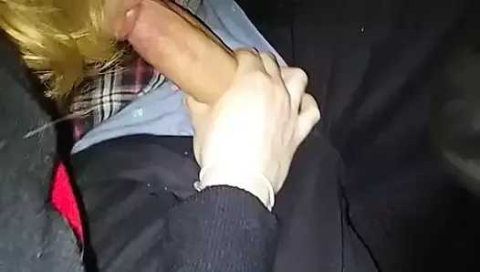 Wife blowing me at the car
