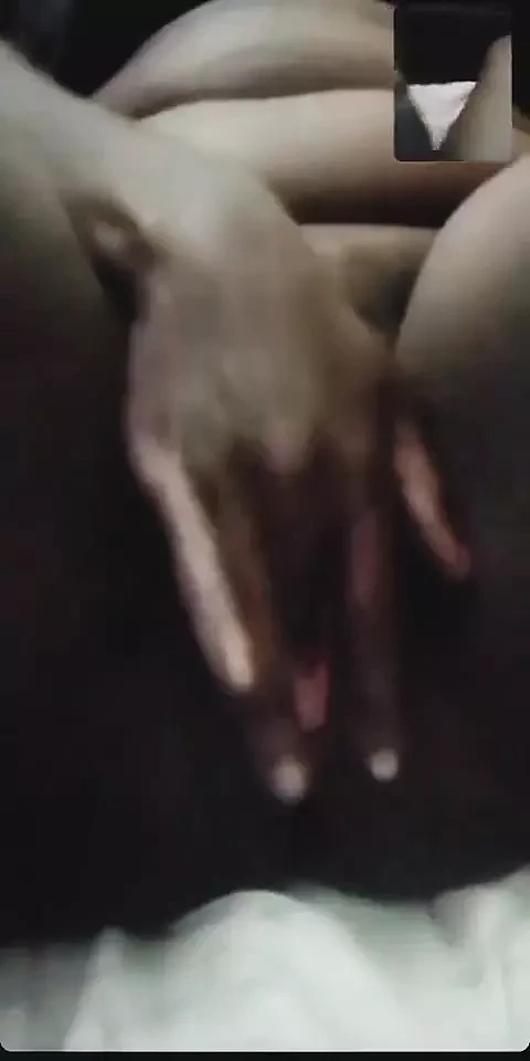 Black Old Stepmom Enjoy Masturbating on Video Call