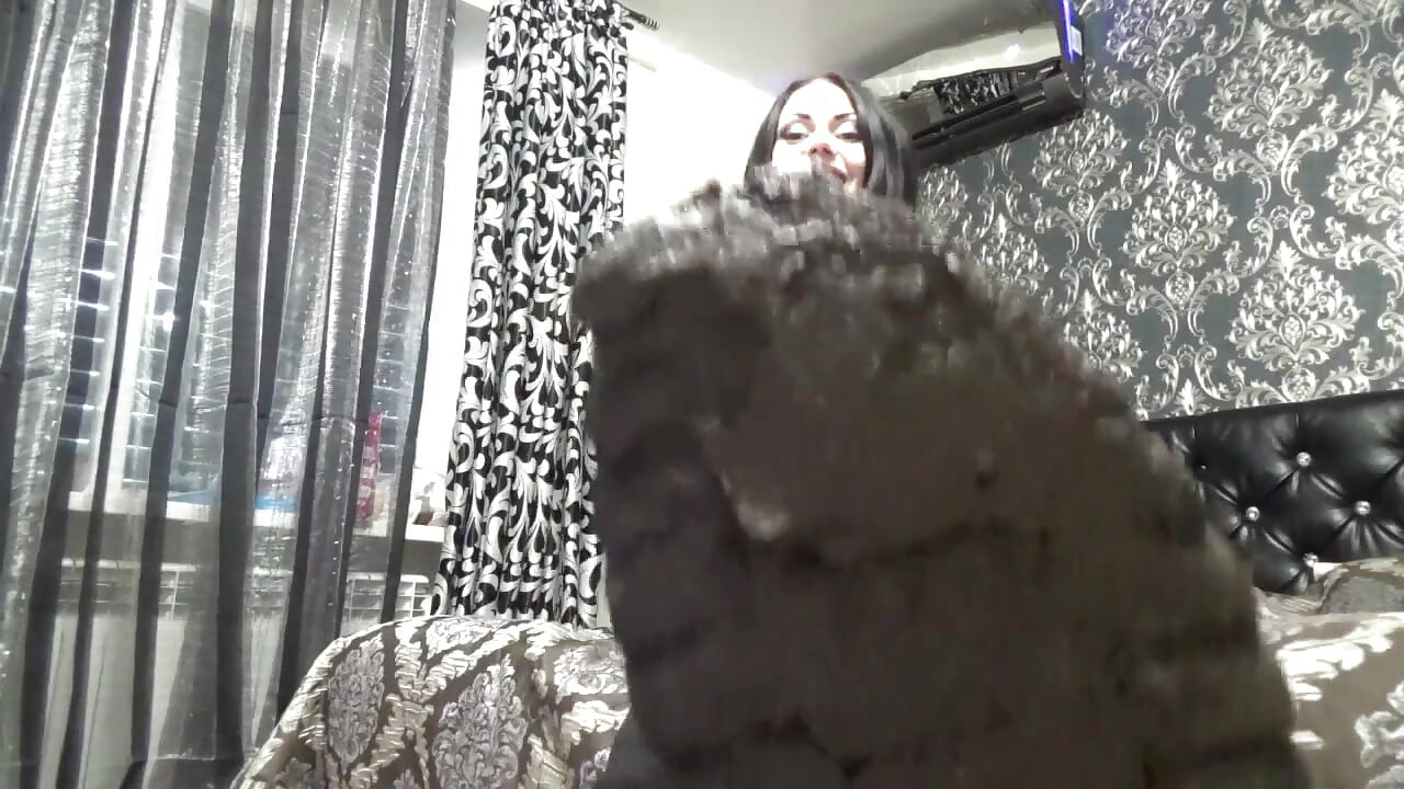 Lick my dirty riding boots bitch and cum