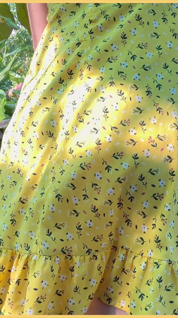 Epic moment from "Wifey heads out in a cute summer dress braless and looks amazing with her blonde hair."