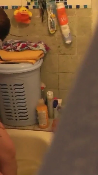 Must-see moment from "Stepmom goes to bathroom, wanks pussy, student stepson watches"