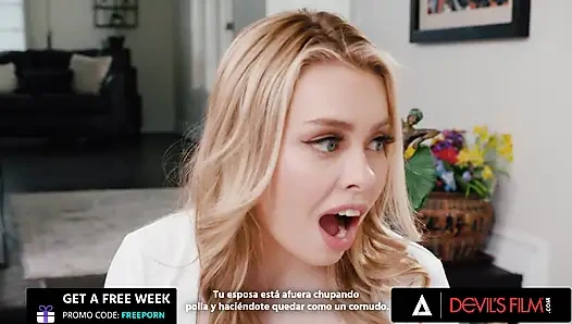 Devils FILM - горячей тинке Haley Spades шпилят ее мокрую киску большой член
