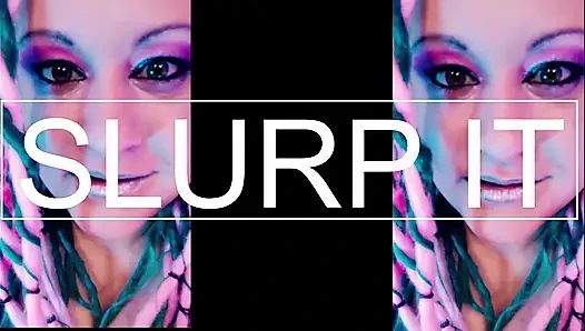 Wank and Slurp with Goddess Lana CEI Looper for Dumb Dumb Heads