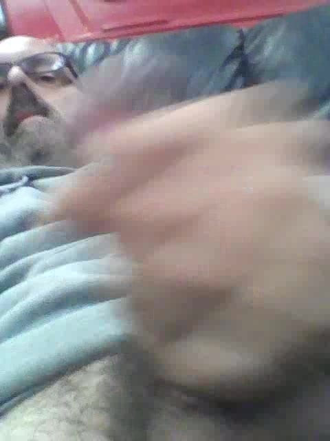 enjoying a wank