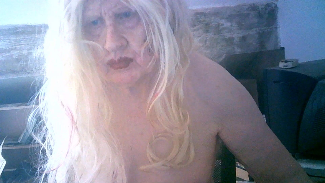 Sissy slag Sarah Fuckpig Millward exposed, without makeup apart from lipstick, or female clothes.