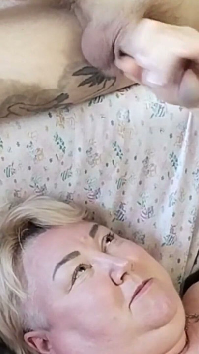 I jerk off my cock and cum in my stepmom's mouth | Clip 1