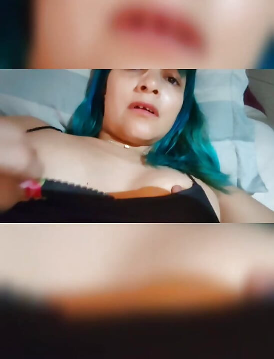 Wife gets exited by touching herself