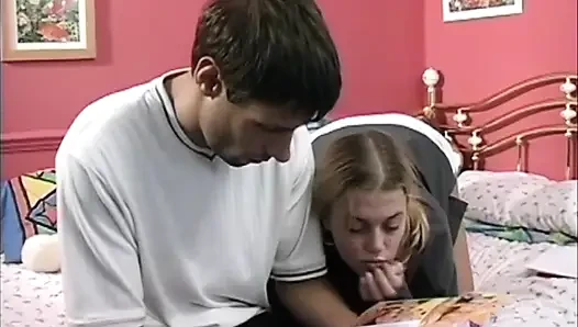 Blonde Teen with Tight Pussy Fucked and Cumshot in Mouth by a Big Cock