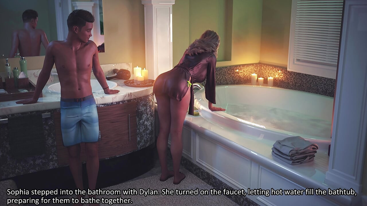 A Wife and Stepmother Real Fucking Sneaky Hot Tub Fuck Dyl Fills Sophia's Pussy Twice