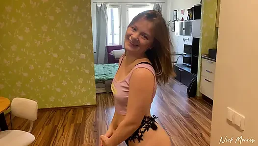 Fucked his neighbor Lesya Milk while fixing furniture