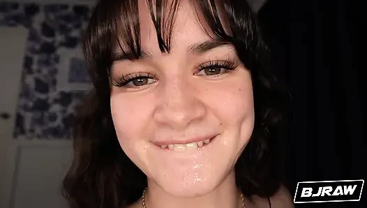 BJRAW Remi Raw takes a huge cumshot to the face