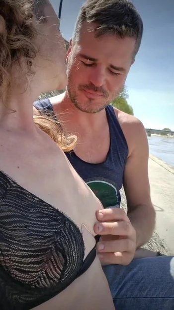 Emotional moment from "Making out in Arles (France) & fingering her wet pussy - Public Nudity"