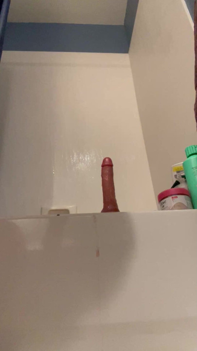 Riding my vibrating dildo during my shower time!