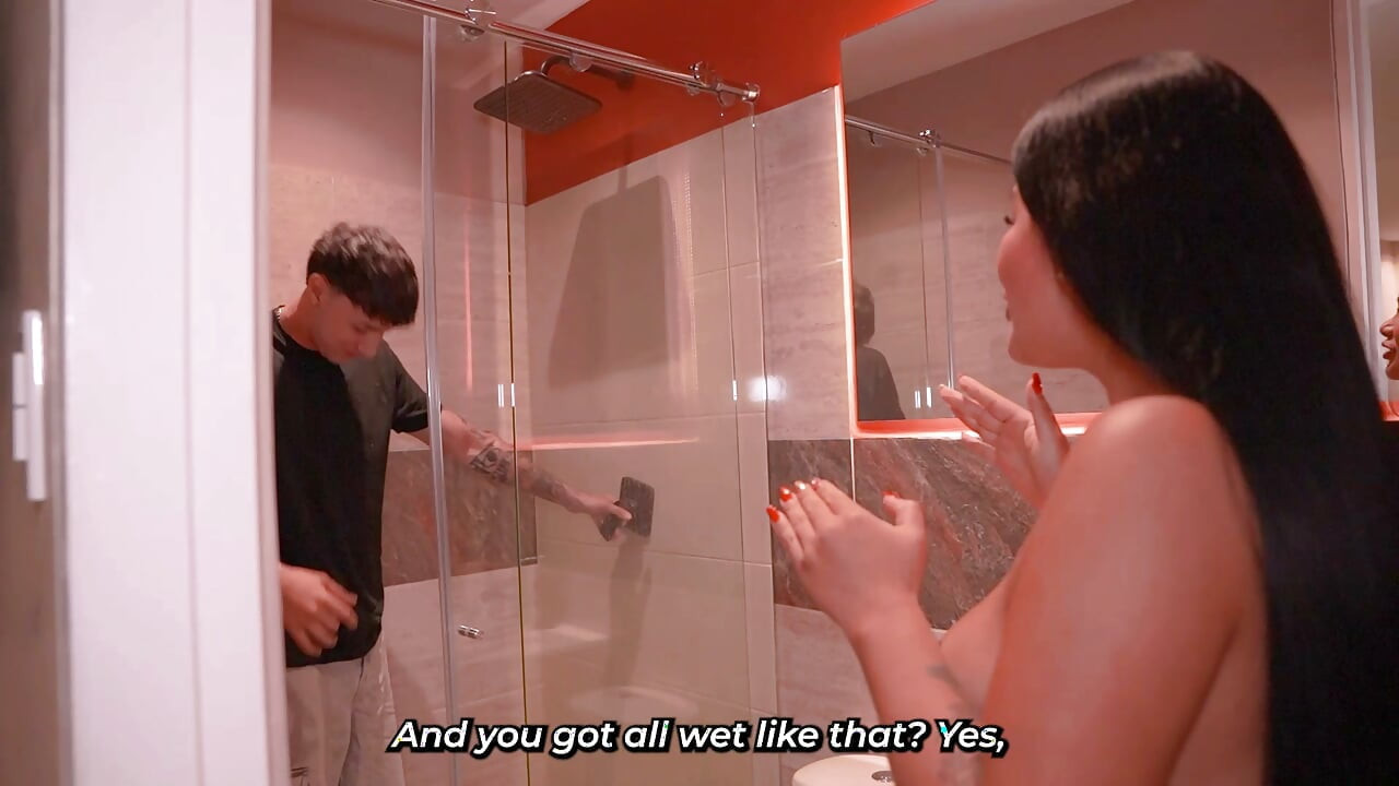 She's looking for the biggest stud in the building to help her fix her broken shower.
