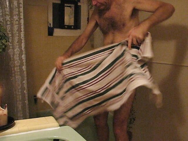 shower time with shower curtain open