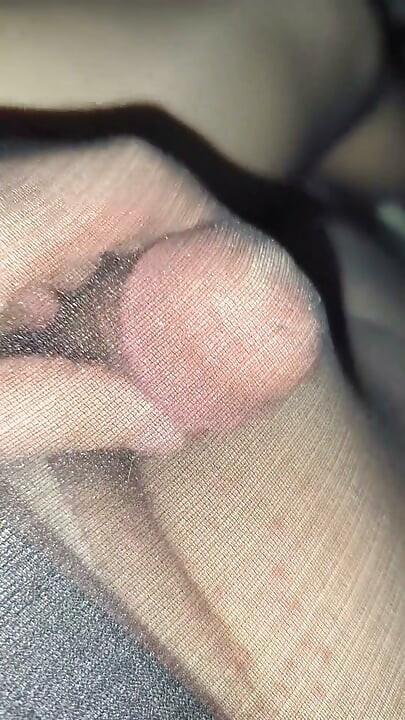 I Stole Black Pantyhose From a Friend's Stepmom in Her Room at Night and Immediately Put Them on and Cum Hard Through