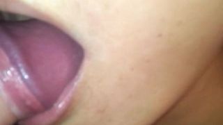 Blowjob with cumshot in her mouth