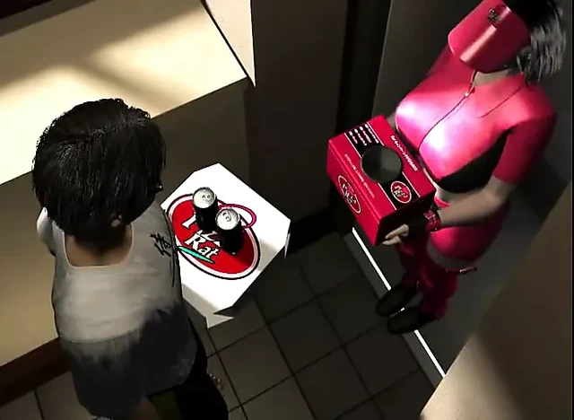Busty Pizza Girl