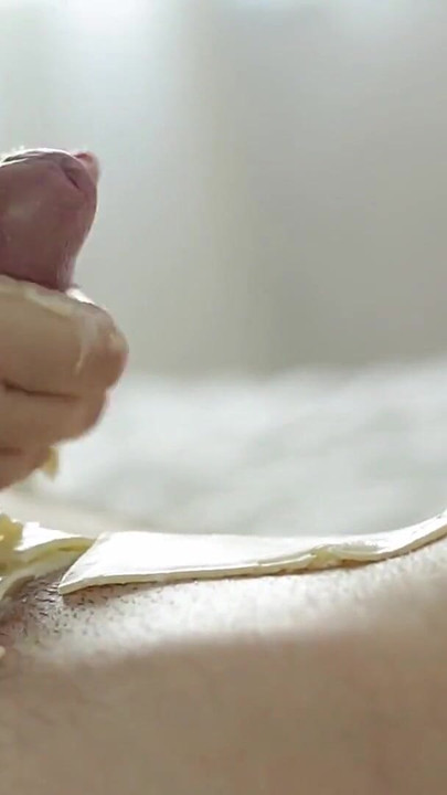 Powerful moment from "Cheese Lover is playing with cock"