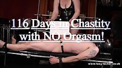 116 Days in Chastity with NO Orgasm!