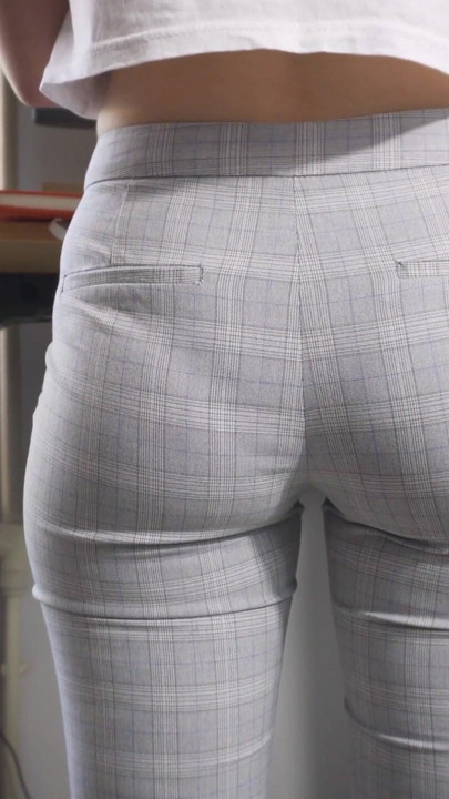 Watching Milf Secretary In With Visible Panty Line | Clip 2