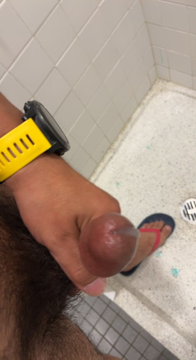 Solo masturbation with a load of precum ready. Listen to it hit the floor.