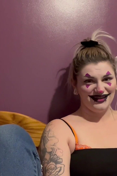 Clown Step-sister Spots You Creeping JOI Game